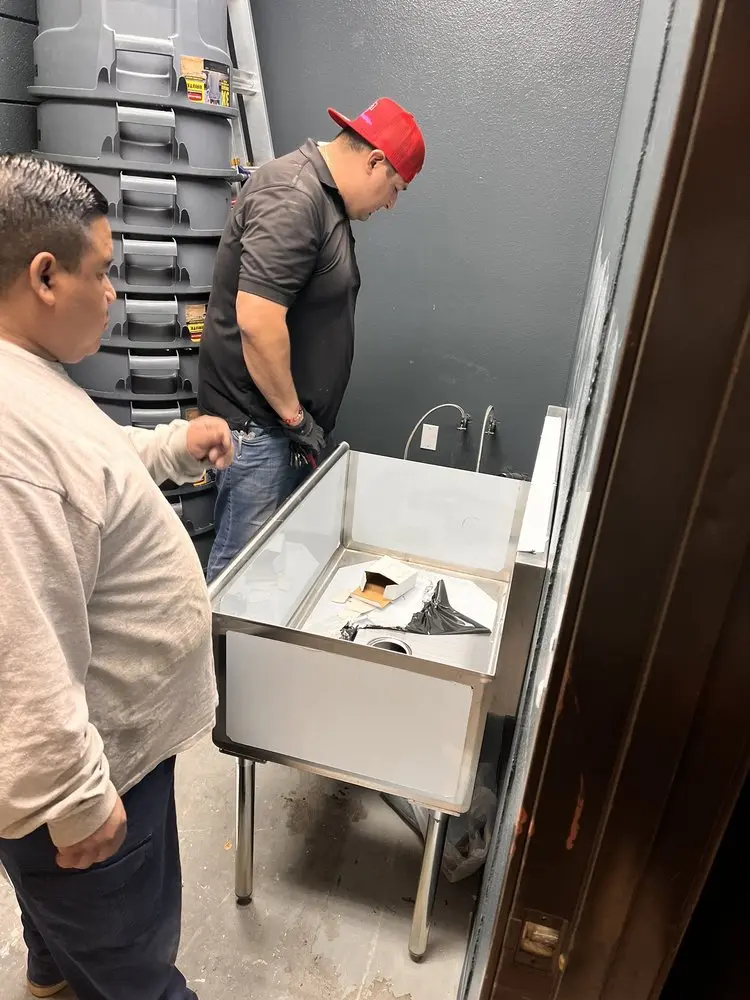 Commercial plumbing and sink installation in Calhoun